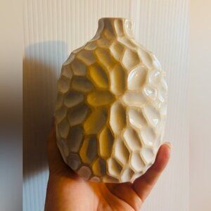 Textured Cream Vase